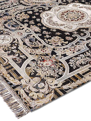 Tappeto Aubusson Nero