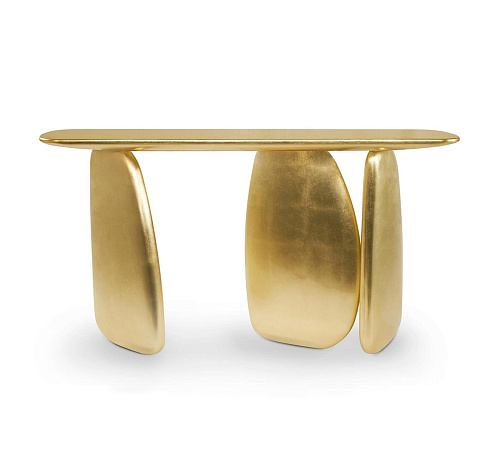 Consolle Scultorea Dorata