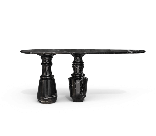 Consolle in Marmo Nero Marquina Obsidian