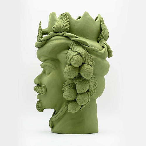 Testa di Moro Verde Opaco Scultura