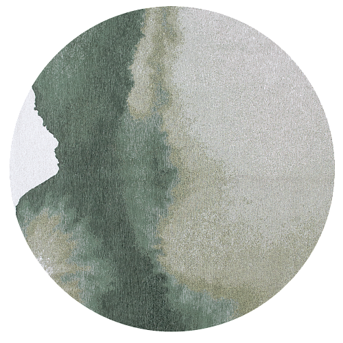 Tappeto Rotondo Palm Green 9331
