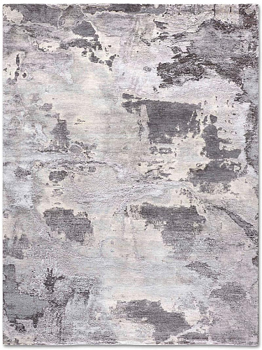 Tappeto Annodato Grigio Chiaro