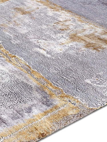 Tappeto Tessuto Grigio/Bianco/Argento