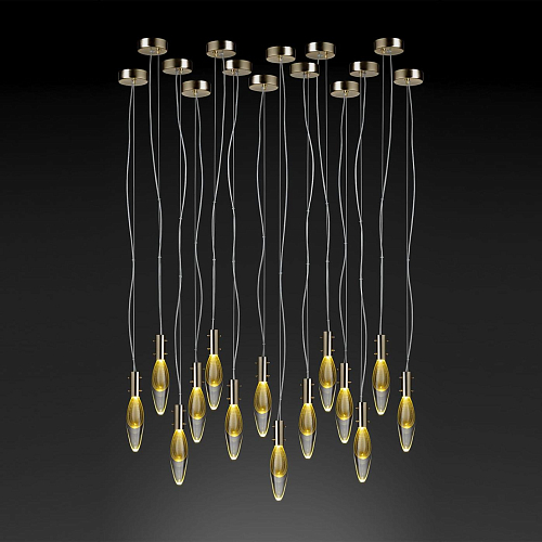 Pendente Murano con Gocce a 14 Luci