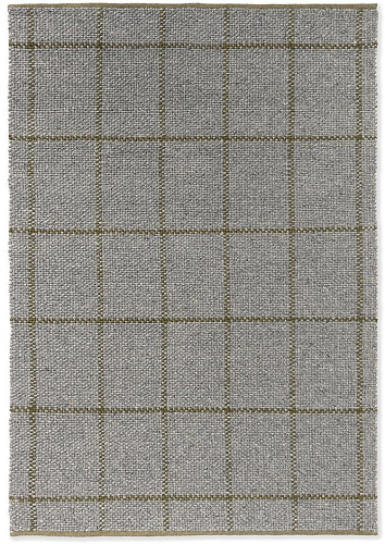 Tappeto Artigianato Materia Scacchi Ardesia/Oliva