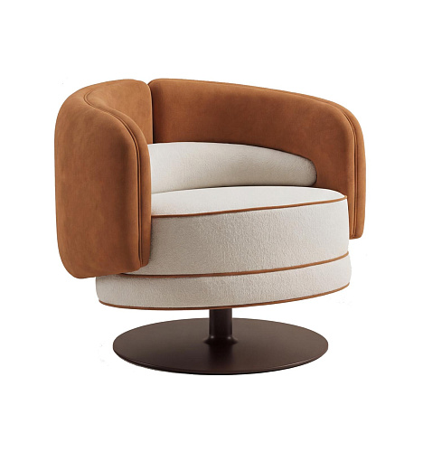Poltrona Girevole Bicolore Bon Ton