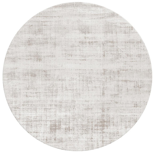 Tappeto Seta Banana Bianco Rotondo