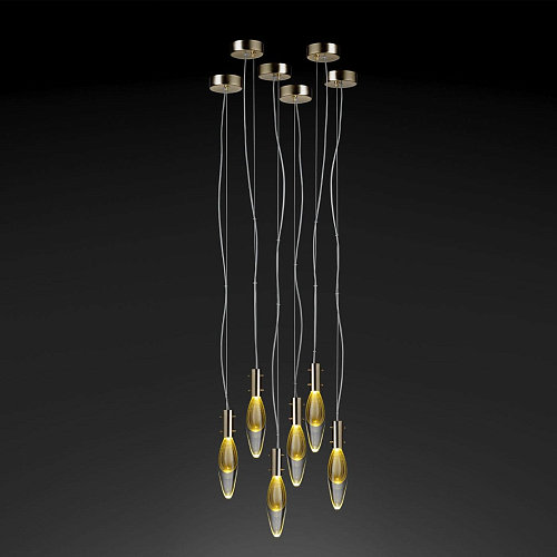Pendente Murano con Gocce a 6 Luci