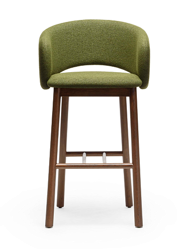 Sgabello da Bar Bel SG-75 Verde in Noce