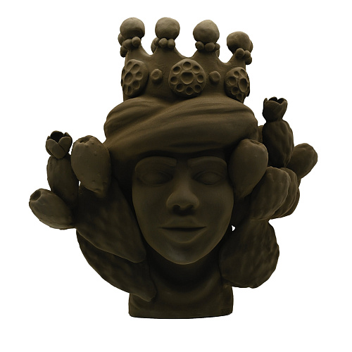 Testa di Moro Marrone Scultura