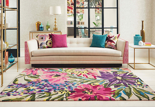 Tappeto Floreale Fucsia 44905