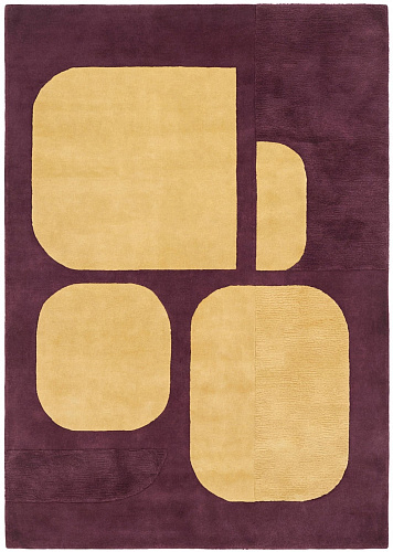 Tappeto Rounded Blocks Plum