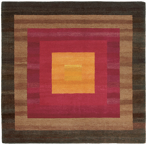 Tappeto 6 Bordi Arancione Marrone