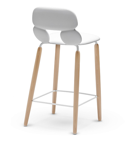 Sgabello da Bar Nube W SG-65 Bianco