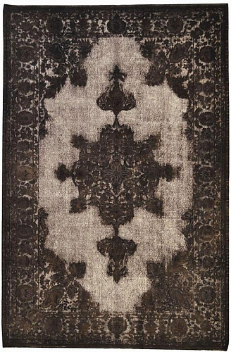 Tappeto Vintage Marrone Scuro