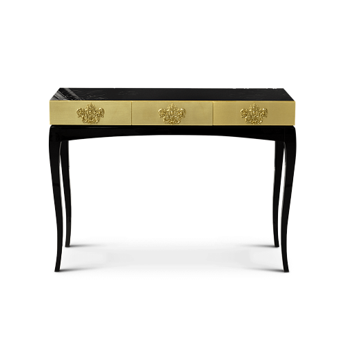 Consolle di Lusso Dorata Trinity