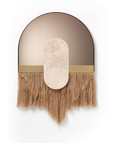 Specchio decorativo da parete Souk Ecru Cream