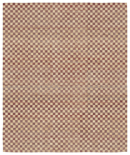 Tappeto Mauro Checkerboard Rosso Scuro