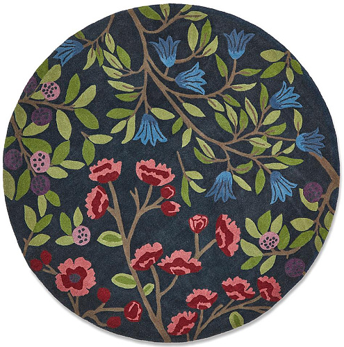 Tappeto Rotondo Foraging Indigo