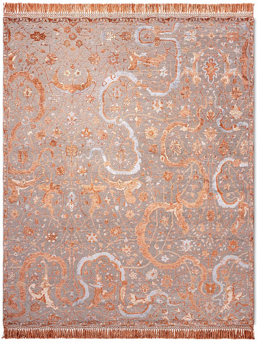 Tappeto Lusso Tabriz Arancione
