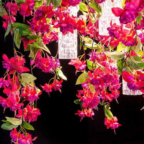 Lampadario Grande Pink Cascade
