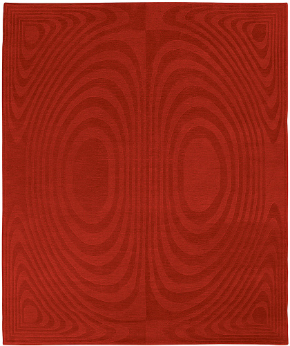 Tappeto Op Art Rosso
