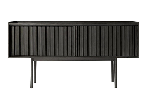 Credenza Alta 2 Ante Nera Sipario