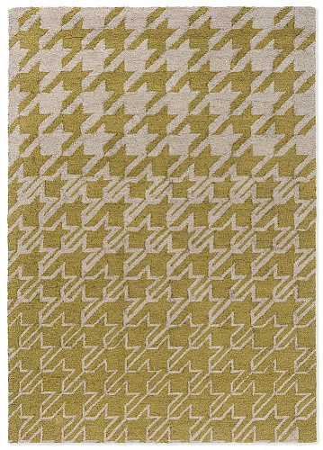 Tappeto TB Houndstooth Senape Per Esterni