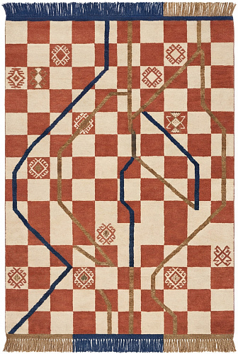 Tappeto Checker Terra