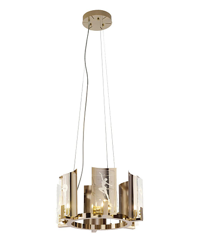 Lampadario Rotondo in Oro Soft