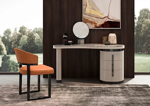 Specchio da Tavolo con Base in Marmo