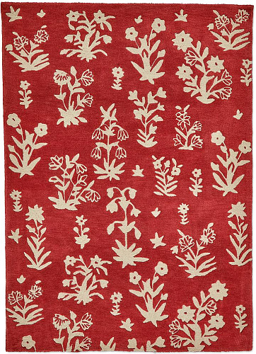 Tappeto Woodland Glade Rosso Prugna