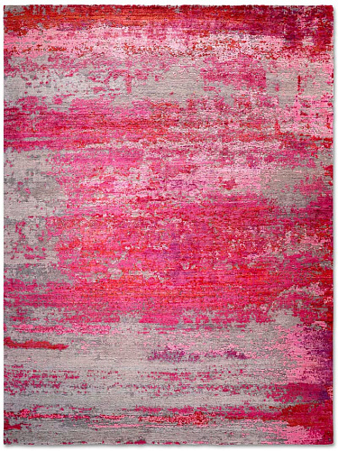 Tappeto Lusso Fatto a Mano Rosa
