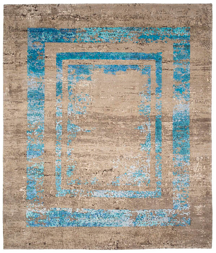 Tappeto Artwork 27 Triplo Bordo Blu