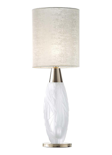 Lampada da Tavolo in Oro Soft con Cristallo Opaco Tagliato a Mano