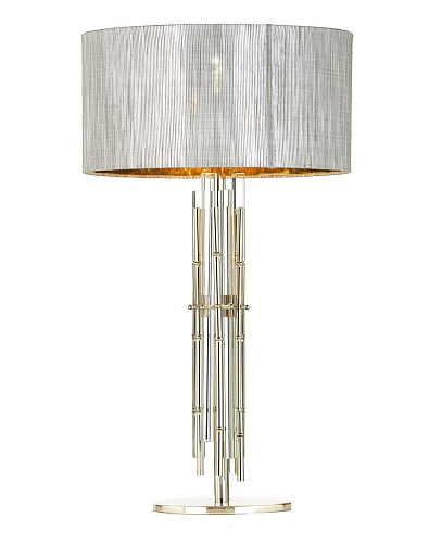 Lampada da Tavolo in Vetro Bamboo con Finitura Oro Soft