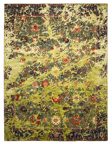 Tappeto Bidjar Kingscross Double Sky Verde Verde Chiaro Seta