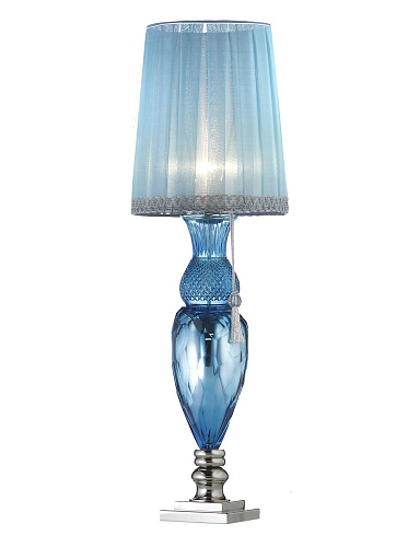 Lampada da Tavolo Florentine in Cristallo Blu