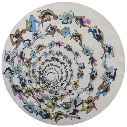 Tappeto Human Circle Inferno Rotondo