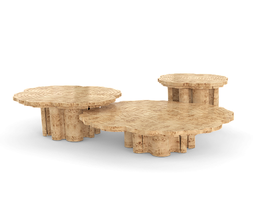Set Tavolini da Caffè Fortuna Pioppo (3 Pezzi)