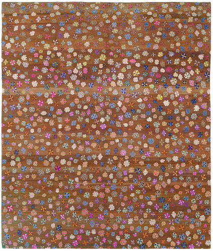 Tappeto Little Flowers Marrone