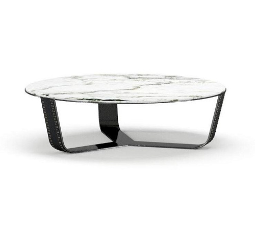 Tavolino Ovale Alpha in Marmo