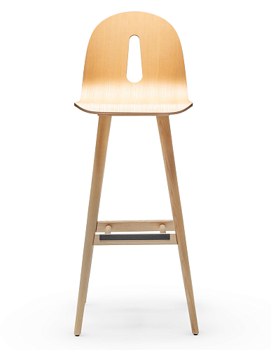 Sgabello da Bar Gotham Woody SG-80 in Frassino Naturale