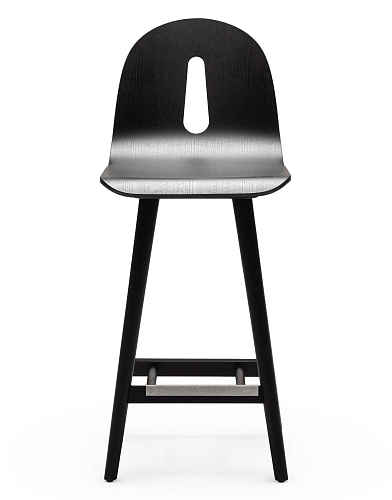 Sgabello da Bar Gotham Woody SG-65 in Frassino Nero