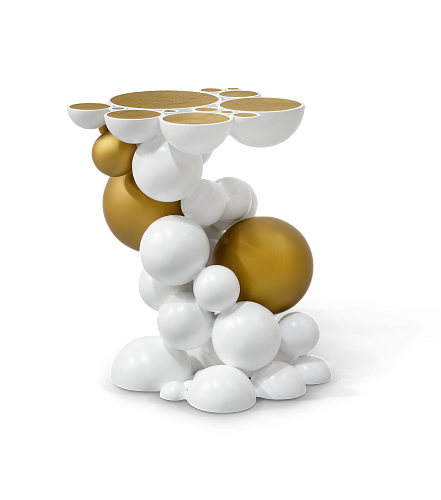 Tavolino Laterale Bianco Orbit
