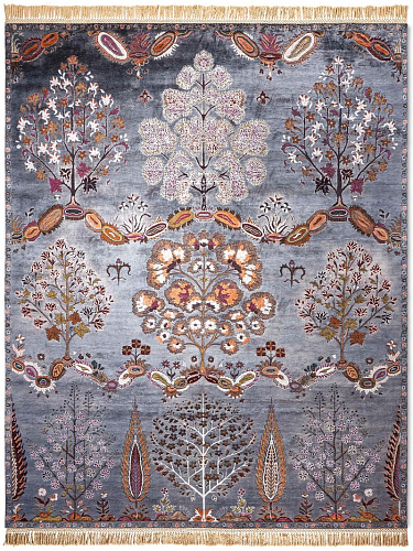 Tappeto Lusso Mughal Antracite