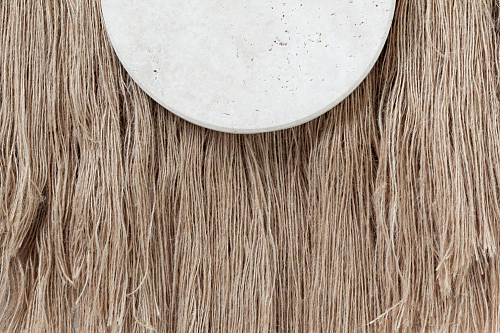 Specchio decorativo da parete Souk Ecru Linen