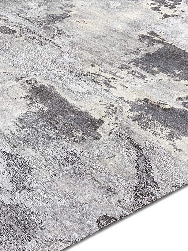 Tappeto Annodato Grigio Chiaro