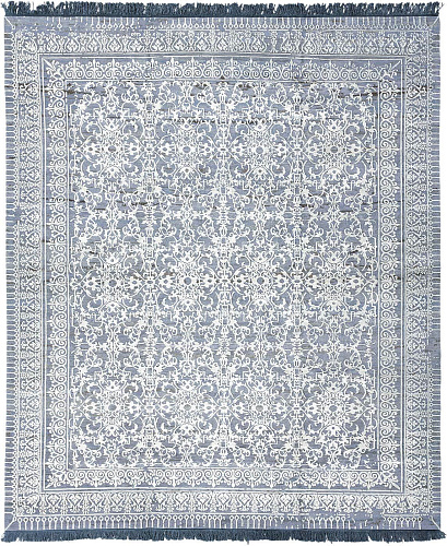 Tappeto Ferrara Radi Little Rocked Blu Bianco