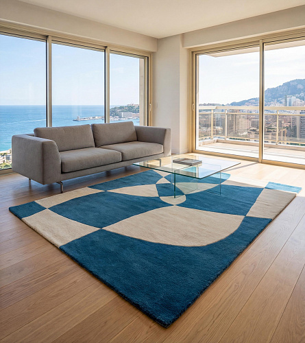 Tappeto Rotating Forms Blue